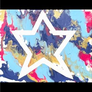 Painting with Glitter Star Outline